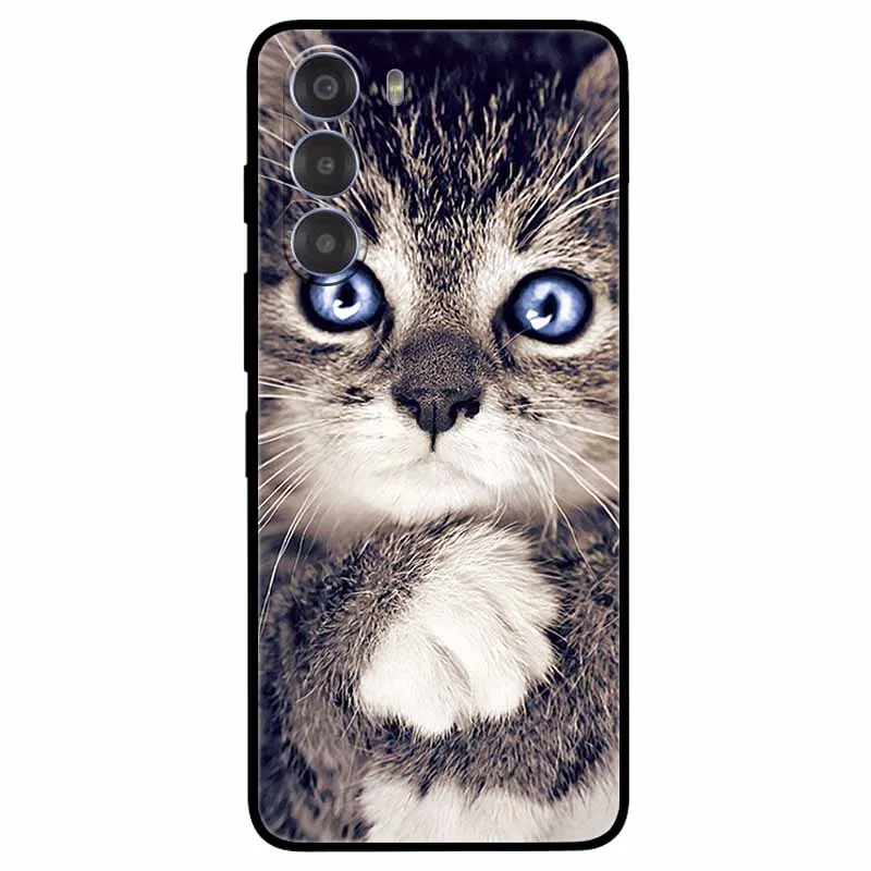 Cute Cartoon Soft TPU Silicone Phone Case - Painted Cat Design