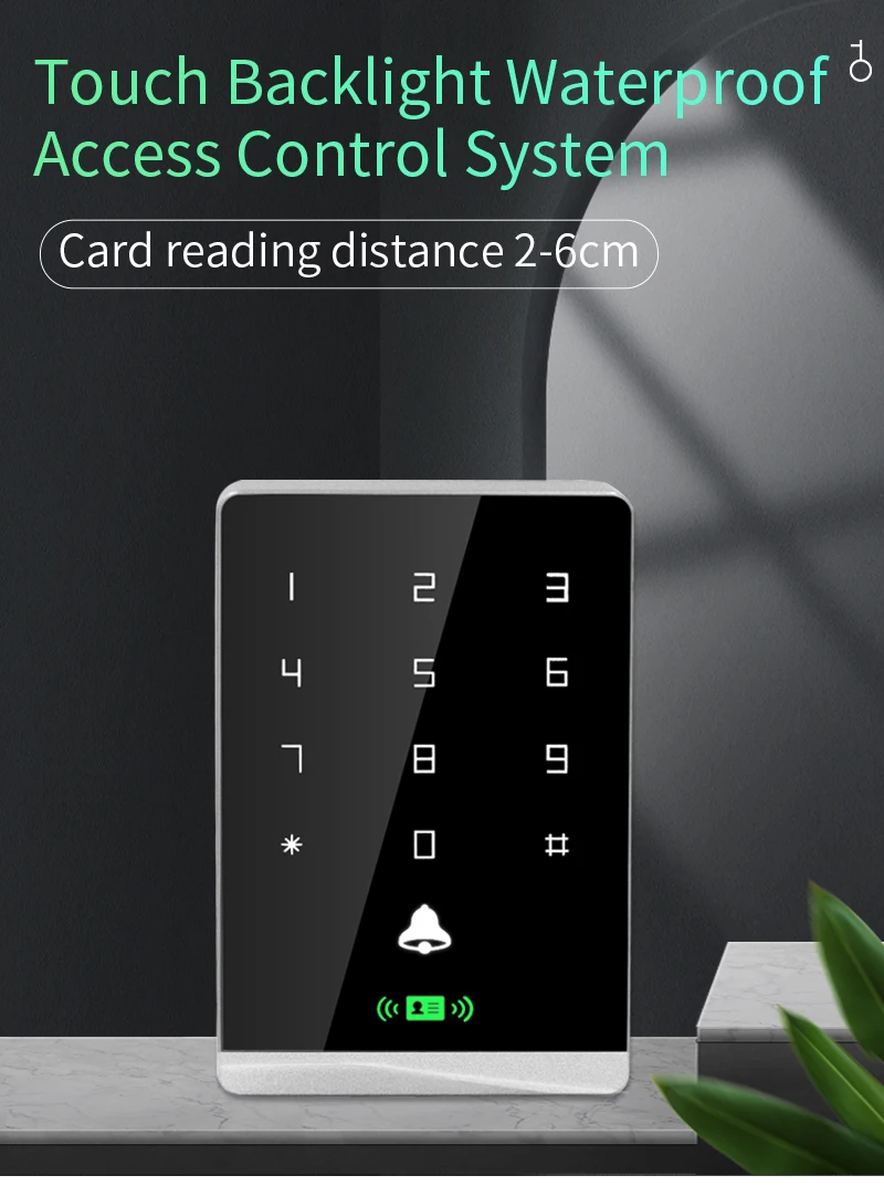 Dual RFID 125Khz+13.56MHz NFC Reader Outdoor Access Control Keypad IP67 Waterpro