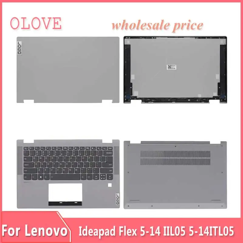 Nuovo Per Lenovo Ideapad Flex 5-14 Iil05 5-14Itl05 Laptop Lcd Cover Posteriore Cornice Anteriore Superiore Poggiapolsi Inferiore Cerniere Per Tastiera