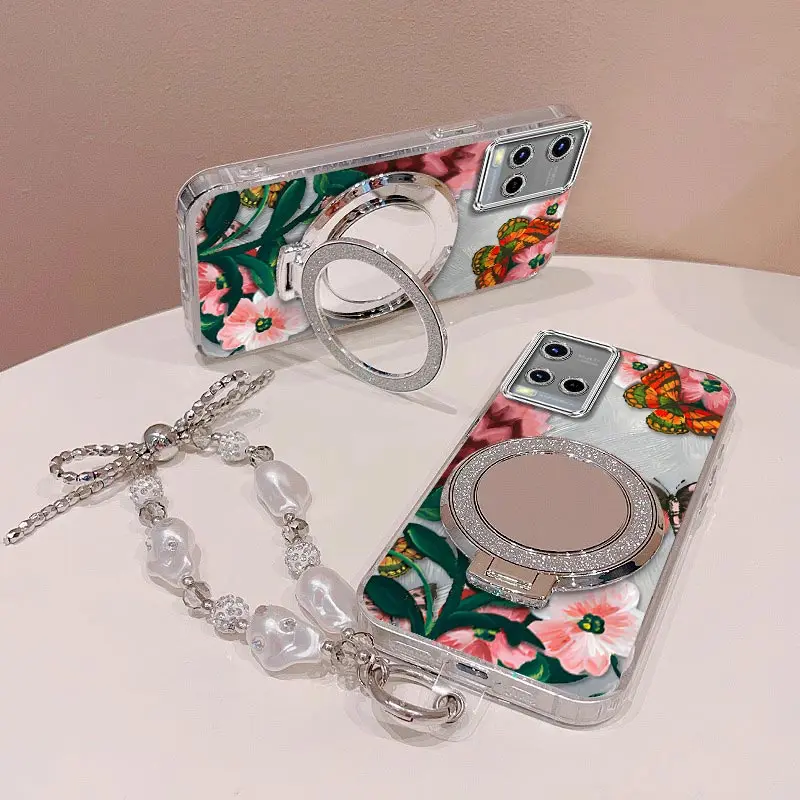 Vivid Floral Bracelet Holder Phone Case Cover
