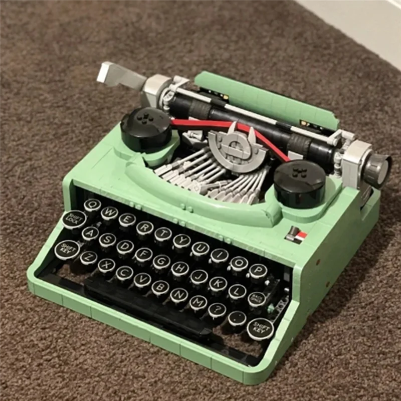 Retro Typewriter Blocks Brick Marking Machine Keyboard over 12 Years Old Kids Writing Machine Gift Toy Compatible 21327 4