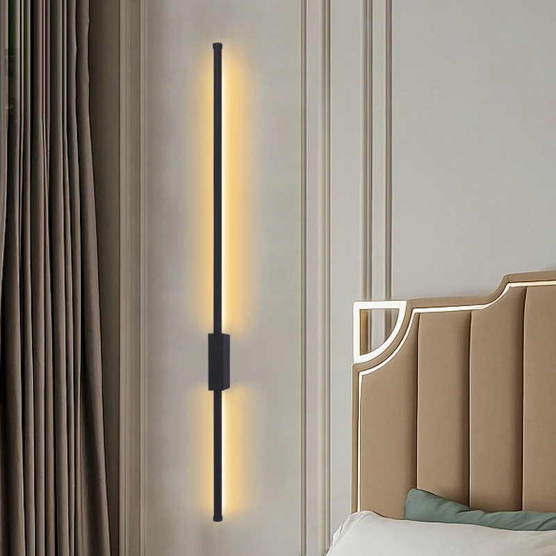 120CM Minimalist Indoor LED long wall lamp Sofa Background Bedroom Living Room Long LED Wall Light Home Decoration 2