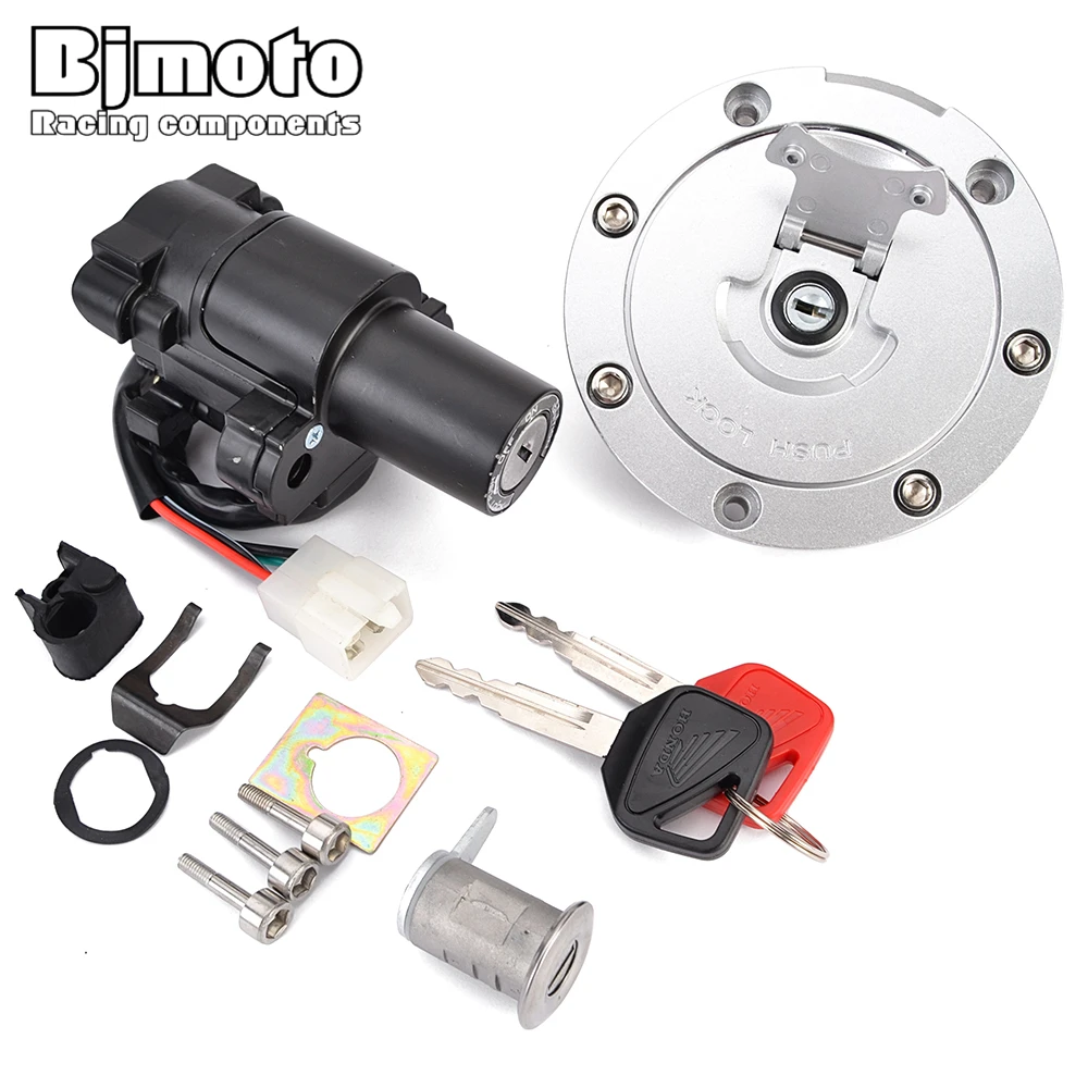 CB 900 Fuel Gas Cap Ignition Switch Seat Lock with Key Kit For Honda CB900 CB919 (Hornet) 35010-MCZ-770 35010-MCZ-L10 2002-2007 car lock cylinder for honda 2003 2007 7th acoord driving door ignition auto lock cylinder