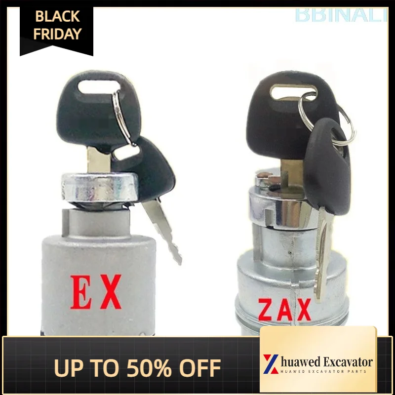 

For Hitachi Zx Ex60/120/200-2/3/5 Excavator Start Key Ignition Switch Electric Door Lock Excavator Accessories