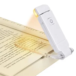 USB Rechargeable Portable LED Book Light for Eye Protection and Versatile Use (White)