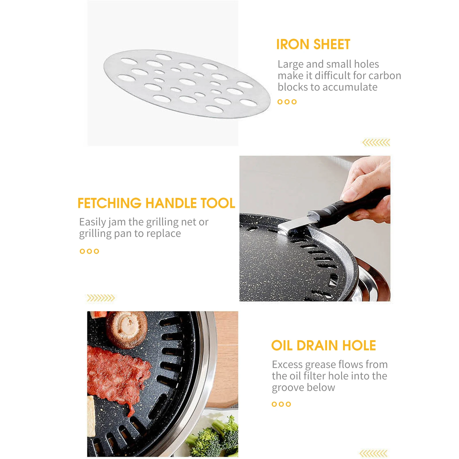 شواية شواء كورية متعددة الوظائف ، شواية فحم ، موقد...