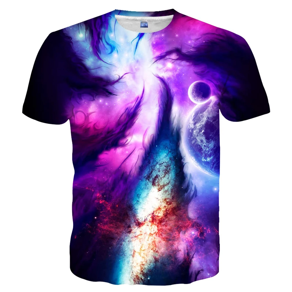 

Мужская футболка с принтом галактики мечты 2024, мужской удобный модный топ, Мужская дышащая футболка для фитнеса, Мужская Уличная Повседневная одежда