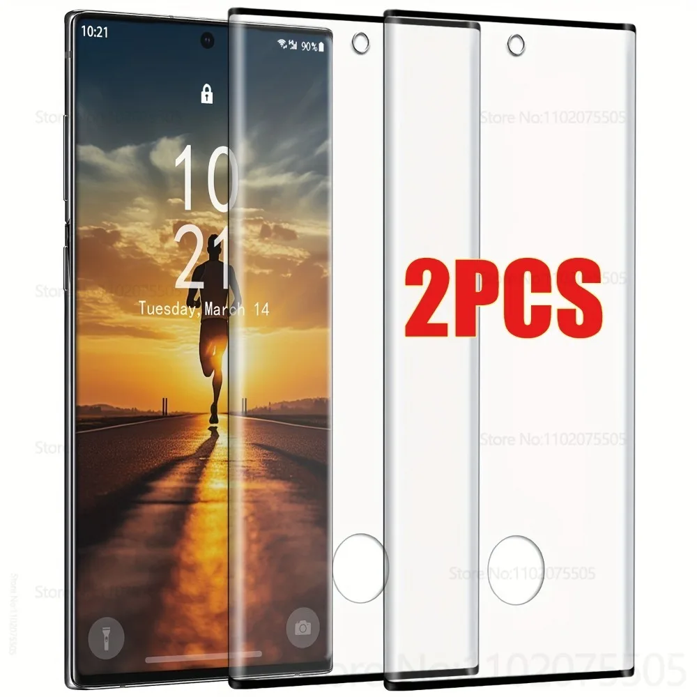 삼성 갤럭시 노트 20 울트라 노트 10 플러스 스크린 보호필름 노트 20 10 라이트 케이스 호환 풀커버 강화유리 2개