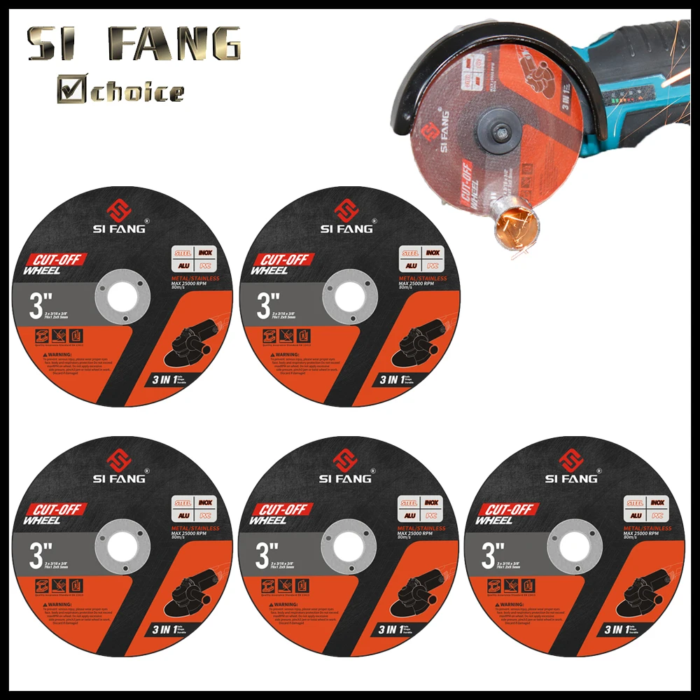 3inch 5pcs Circular Resin Saw Blade Grinding Wheel Ultra-thin Cutting Disc Angle Grinder Wood Steel Stone Cutting Power Tool