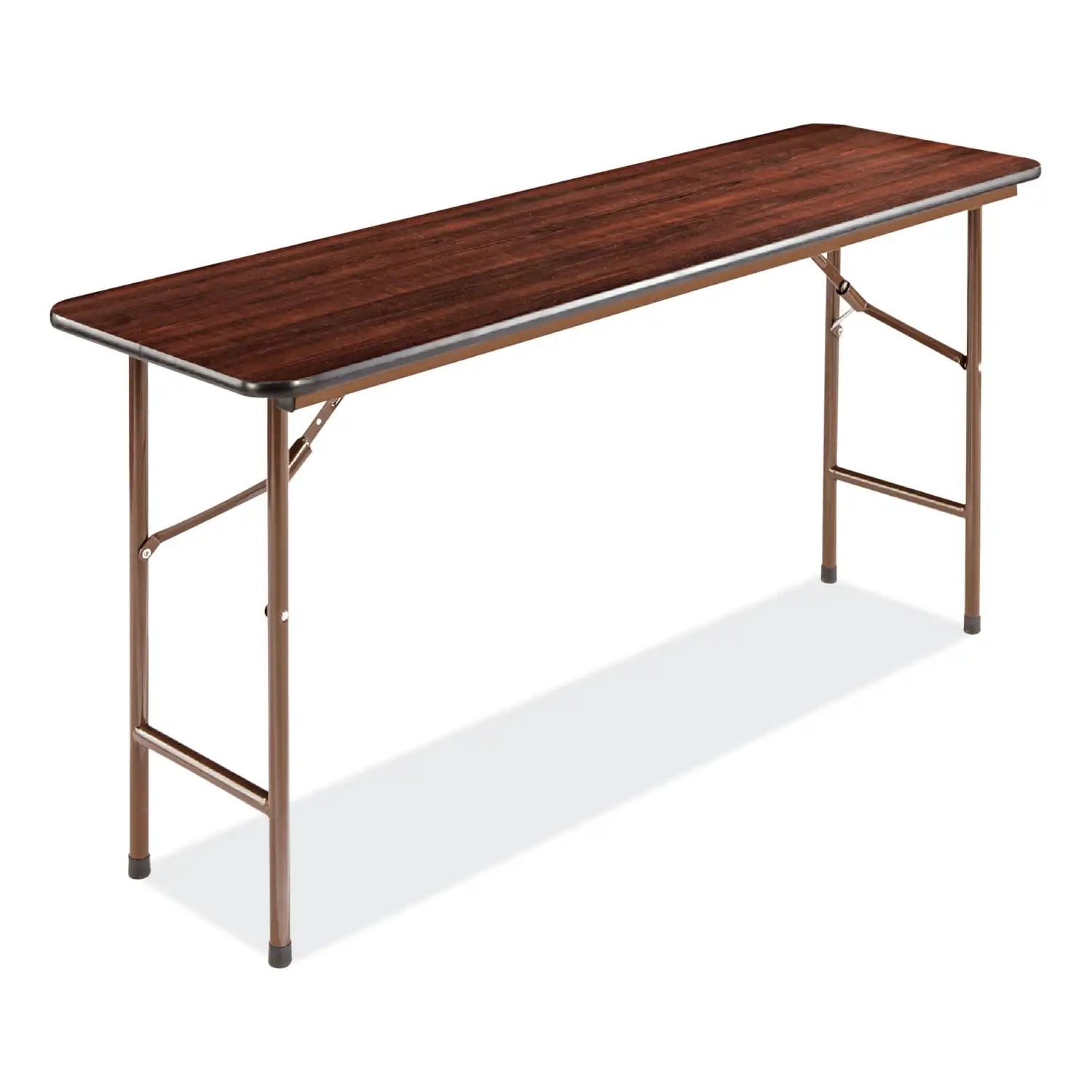 Wood Folding Table, Rectangular, 59.88w x 17.75d x 29.13h, Mahogany folding beach chair eucalyptus wood and fabric green