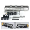 6*6 RC Metal Semi-trailer Fuel Tank Unpainted for 1/14 Scale Remote Control Tractor Truck Transport Trailer Vehicles DIY Model 1