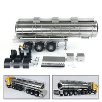 6*6 RC Metal Semi-trailer Fuel Tank Unpainted for 1/14 Scale Remote Control Tractor Truck Transport Trailer Vehicles DIY Model 1