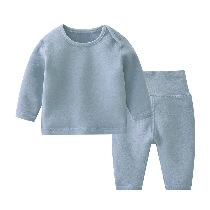 Winter Boys Thermal Underwear Sets Autumn Winter Girls Long Warm Comfortable Children Home Sleepwear Kids Soft Fluff Nightwear baby underwear set