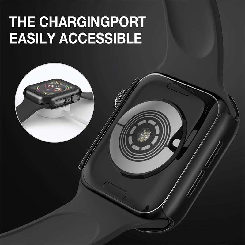 360 Cover for Apple Watch Case 45mm 41mm 44mm 40mm 42mm 38mm Bumper Screen Protector+Glass for Iwatch Series 7 6 5 4 3 2 1 SE