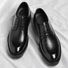 New Luxury Men's Brogues Leather Elevator Shoes Man Height Increase Insole 8cm/10cm Black Formal Business Wedding Work Men Shoes 3