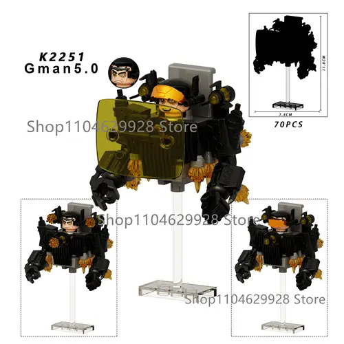 New KDL SWAT Skibidi Toilet Man Figures Anime Block Toys TvMan Titan Cameraman Speakerman Bricks Model Toy Birthday Gift - Image 20