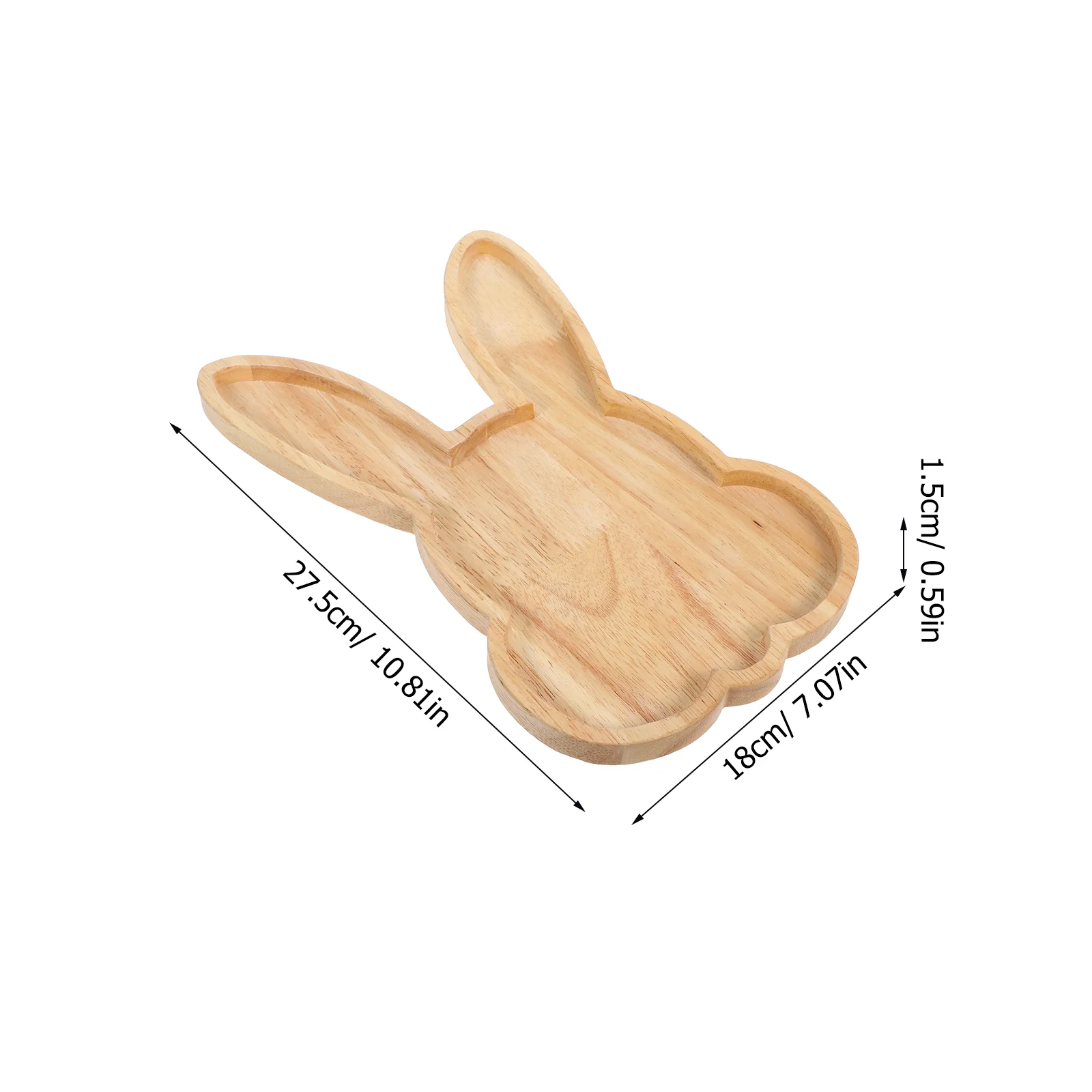 Rabbit Tray Easter Farmhouse Bunny Serving Platter Wood Fruit Wooden Animal Child 6