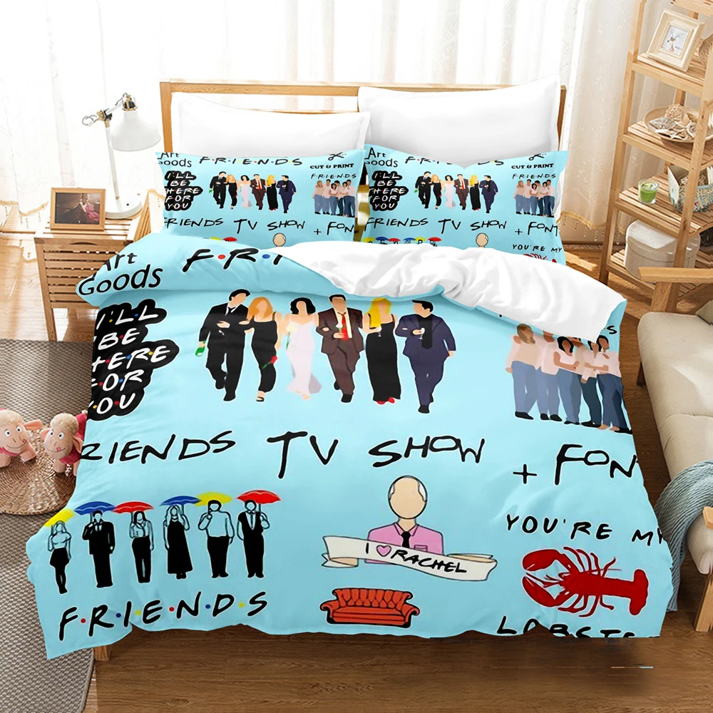 Friends Tv Show Comedy Style Bedding Set Boys Girls Twin Queen Size Duvet Cover Pillowcase Bed Kids Adult Home Textileextile 6