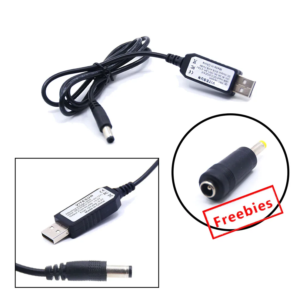 라우터 모뎀 DIY용 고속 충전기 전원 어댑터, 가변 전압 USB 케이블, 5V-12V 0.2V 스텝 7.2V 7.4V 8V 8.4V 9V 11V QC3.0