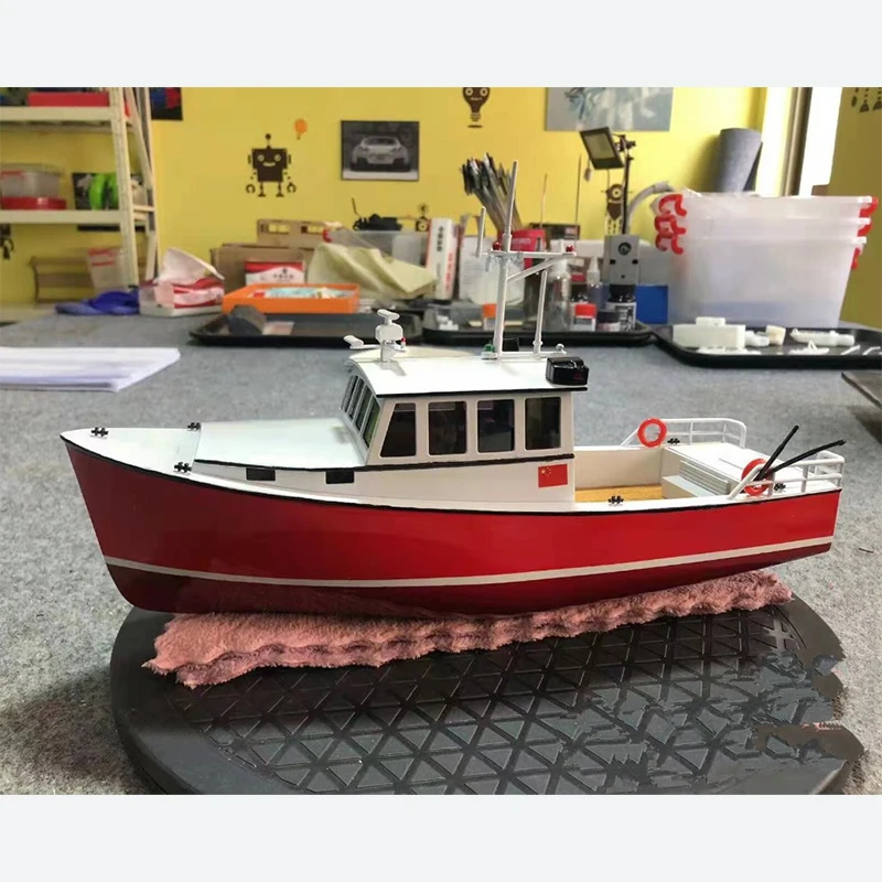 RC Boat Model Kit Shrimp Boat Fishing Boat Double Scale 3D