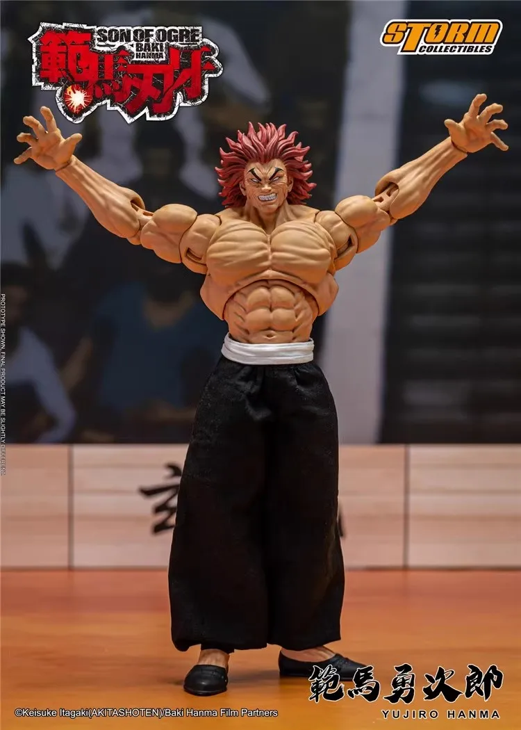 

New Storm Toys 1/12 Son of Ogre Baki Yujiro Hanma Four Head Carving KIBK02E 6'' Action Figure Model In Stock Hot Sale