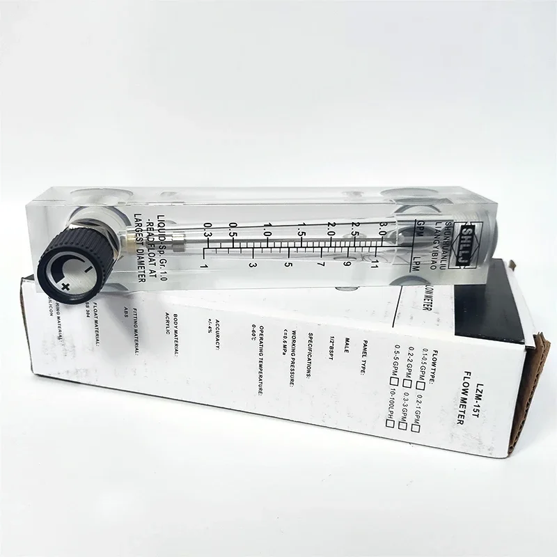 High-Precision Organic Glass Rotor Floater Panel Type Flow Meter Gauge Liquid Water Gas LZM 1Pcs