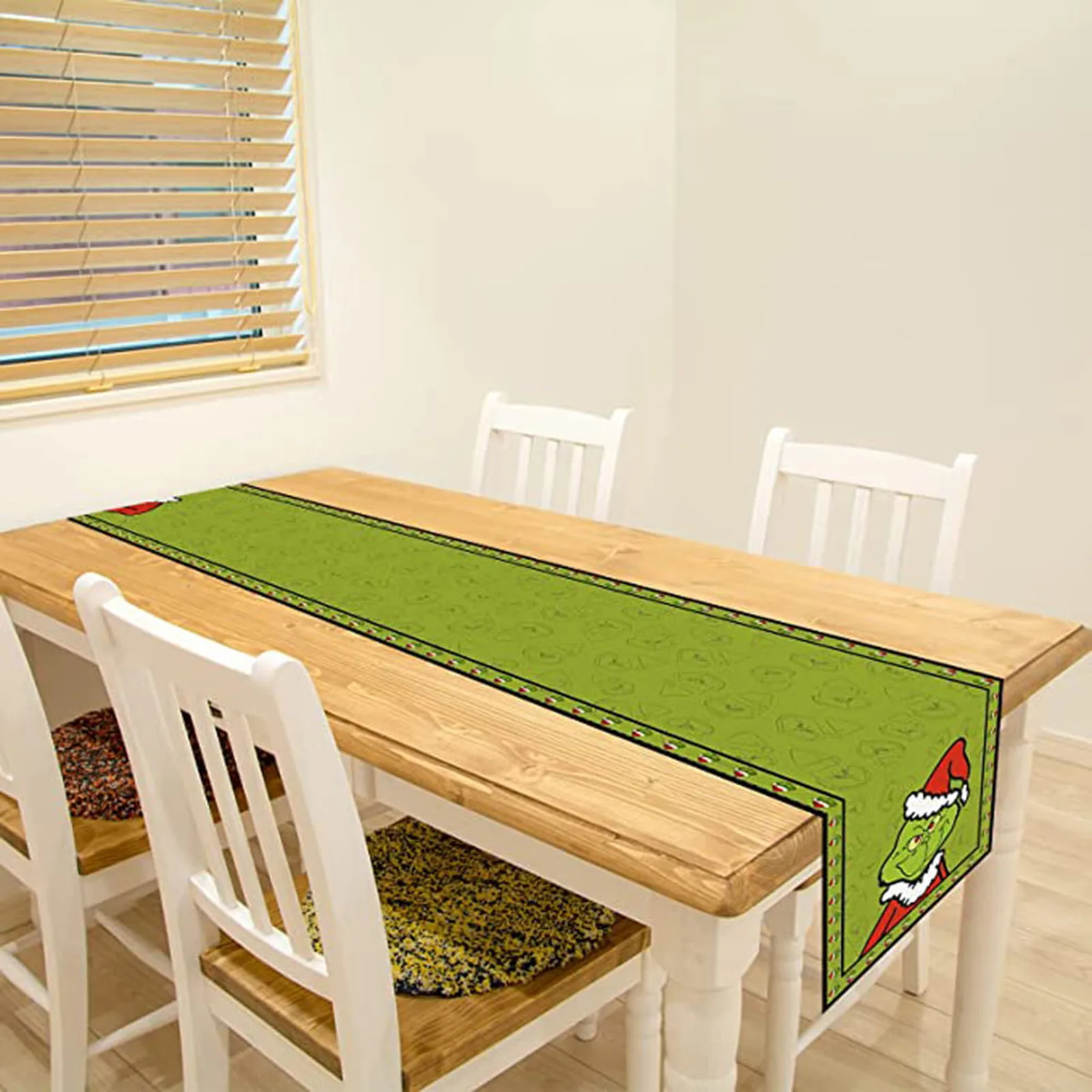 Linen Christmas Table Runner 13x72 Inch Christmas Winter Holiday Home Kitchen Dining Room Decoration Table Runner