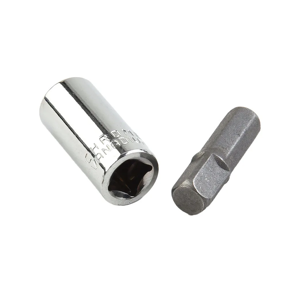 

Part Impact Socket Professional Useful Hex Shank Screwdriver Holder 1/4 Chrome Vanadium Steel Impact Socket 2pcs Bits Converter