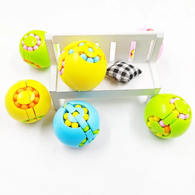 Fidget Toys Anti Stress Toys 2 Pcs Anti Stress Fingertips Thinking Development Gyroscopy Ball Magic Bean Burger Toy