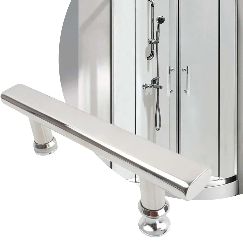 Garden Home Shower Door Handle Home Renovation Stylish 225*30mm Chrome Effect Silver Stainless Steel