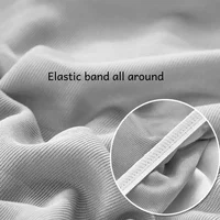 Waterproof Bed Cover Cotton Fitted Bed Sheet with Elastic Stripe Anti-pull Mattress Proctector Cover for Twin/ Full/ Queen/ King 4