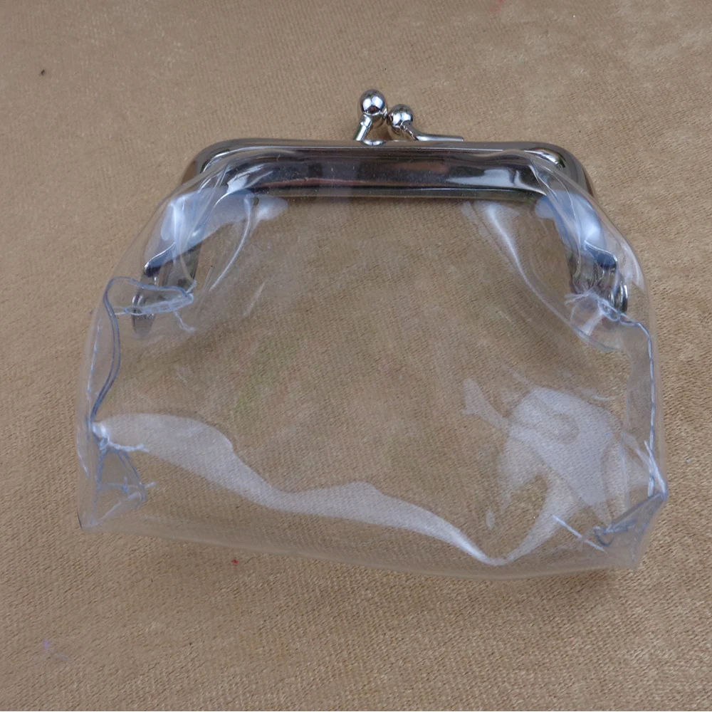 Mini Transparent Money Bags Bus Card Iron Mouth Clip Credit ID Card Small Wallet Card Holder Coin Purse Change Purse Dropship 4