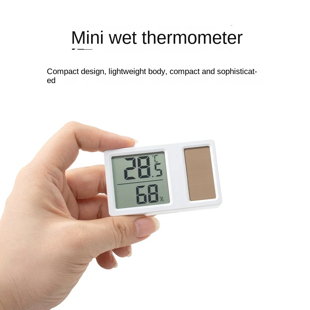 69HF Solar Powered Thermometers High Accuracy Mini Hygrometer Professional Measurement Meter Gauge Temperature Humidity Meter