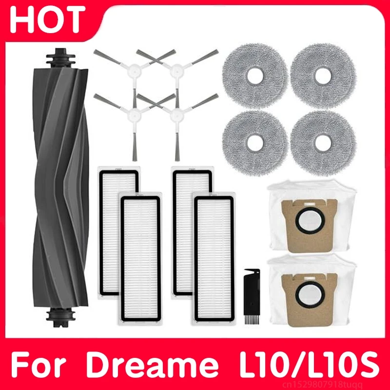 Replacement Spare Parts Accessories For Dreame L10S Ultra, L10 Ultra Robot Vacuum Cleaner With Main Brush HEPA Filter