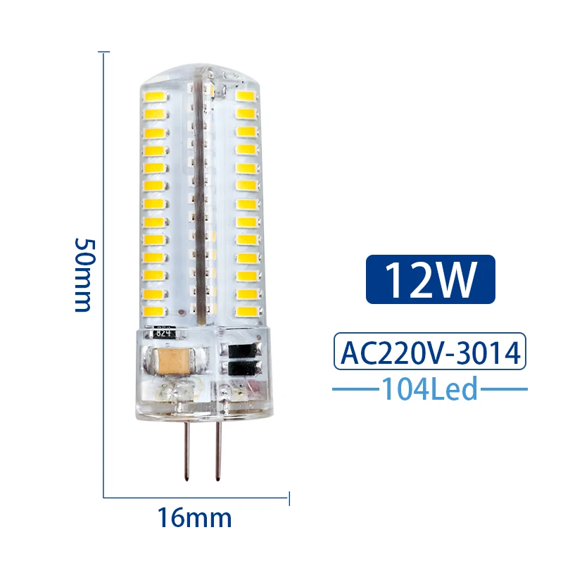 ตัวเลือกสินค้า 1-8Pcs G4 หลอดไฟ LED 2W 3W 4W 5W 7W 9W AC DC12V 220V ข้าวโพดโคมไฟ SMD2835 Spotlight โคมไฟระย้าเปลี่ยนหลอดฮาโลเจน