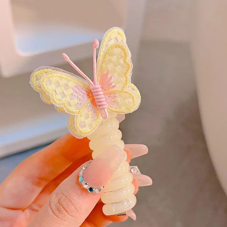 Vibrant Butterfly Braided Hair Loop - Non-Damaging Children's Ponytail Headband