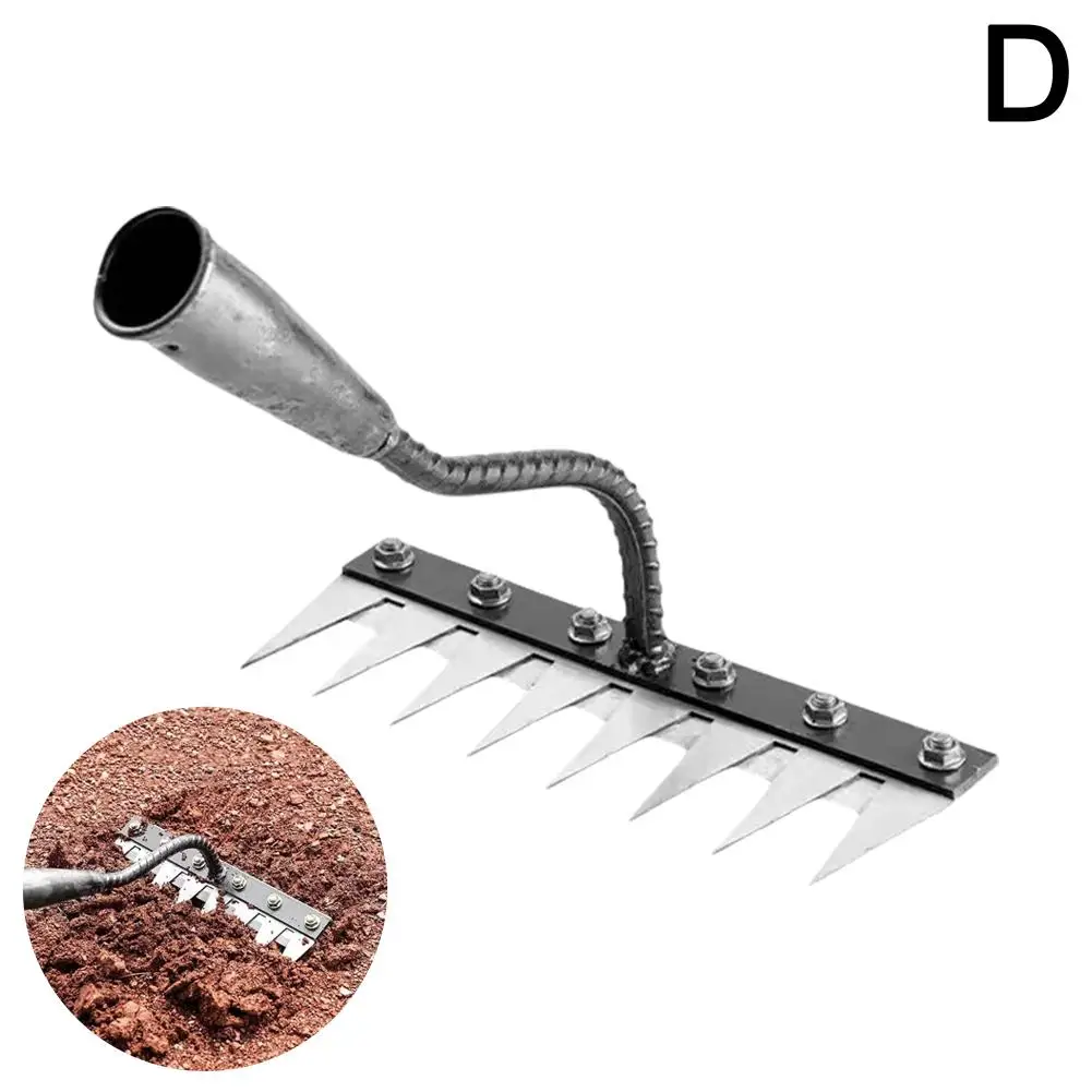 Garden weeding tool 8-tooth carbon steel rake