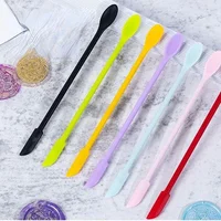 Double-Headed Scraper Creative Mini Silicone Small Tip Spatula Cosmetics Heat-Resistant Safe Spatula Foundation Makeup Tools 2