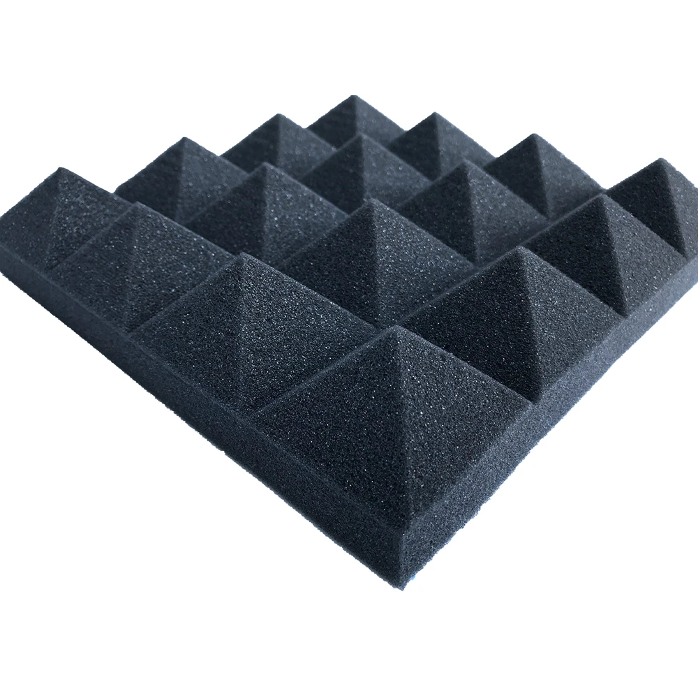 Soundproof foam 24PCS 25x25x5CM Acoustic Foam Soundproof 16 Pyramid Studio Absorption Sound Proof Treatment Panel Tile Protective Sponge