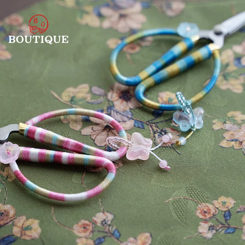 Chinese Butterfly Flower Handmade Mini Tea Scissors Tea Art Scissors Protable Knife Needles Ceremony Accessories