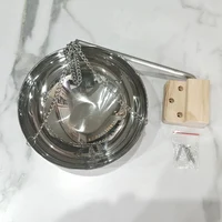 ชามซาวน่าสแตนเลส ชามอโรมา ถ้วยชามน้ํามันหอมระเหย อุปกรณ์ห้องซาวน่า ชามน้ํามันหอมระเหยอโรมา ห้องอบไอน้ํา 1