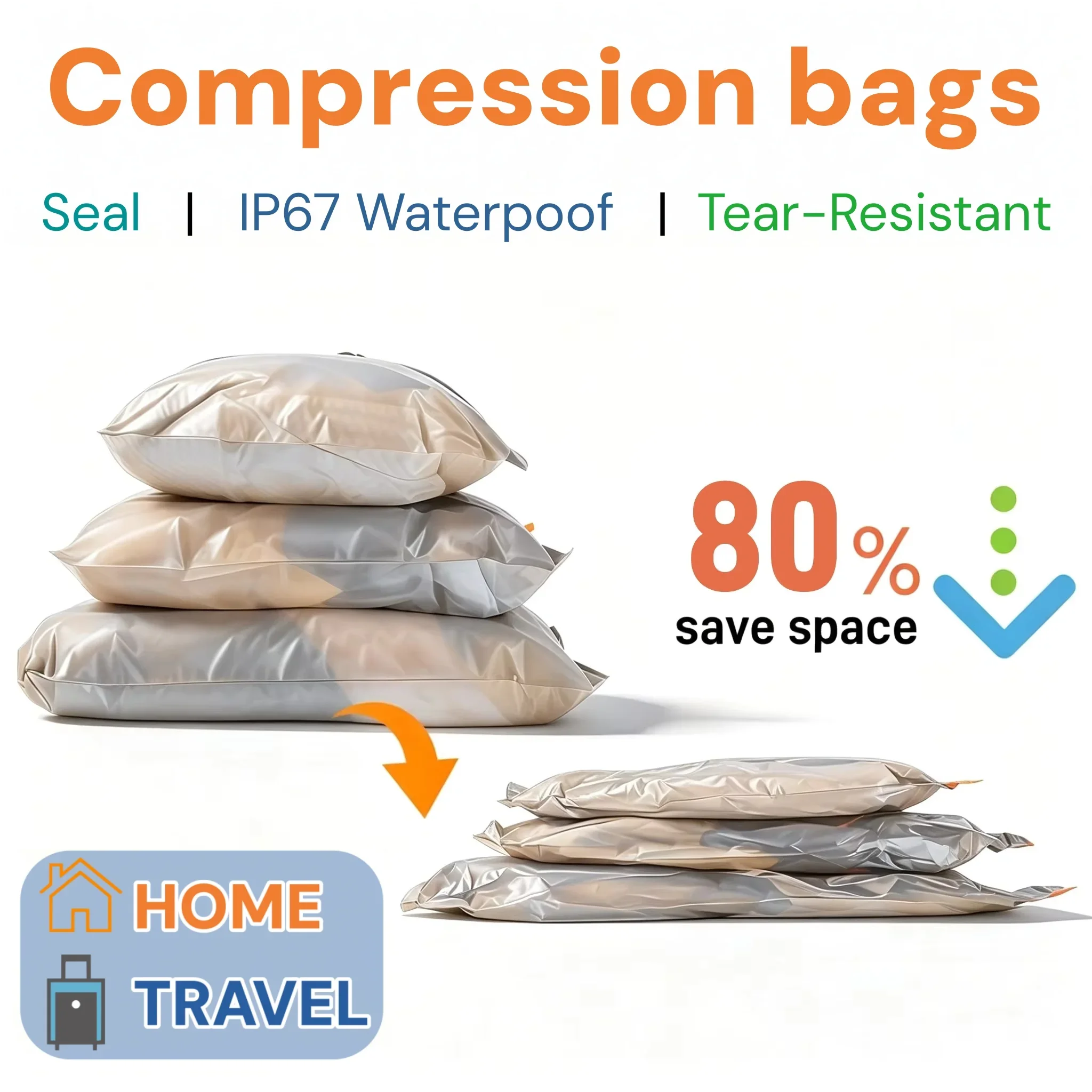 Ultimate Travel Essentials: Vacuum Compression Storage Bags & Waterproof Packing Organizers
