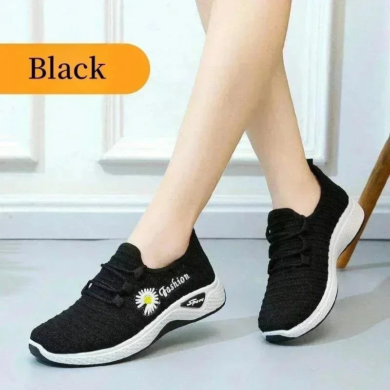 New Women's Shoes Autumn New True Fly Weaving Old Beijing Cloth Shoes Little Daisy Women's Casual Sports Shoes Walking Shoes 5