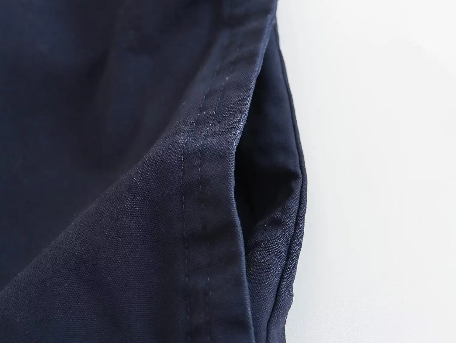 Jenny&Dave Ins Blogger High Street Retro Loose Cargo Pants Ladies Fashion Navy Blue Washed Cotton Overalls Jumpsuit Women