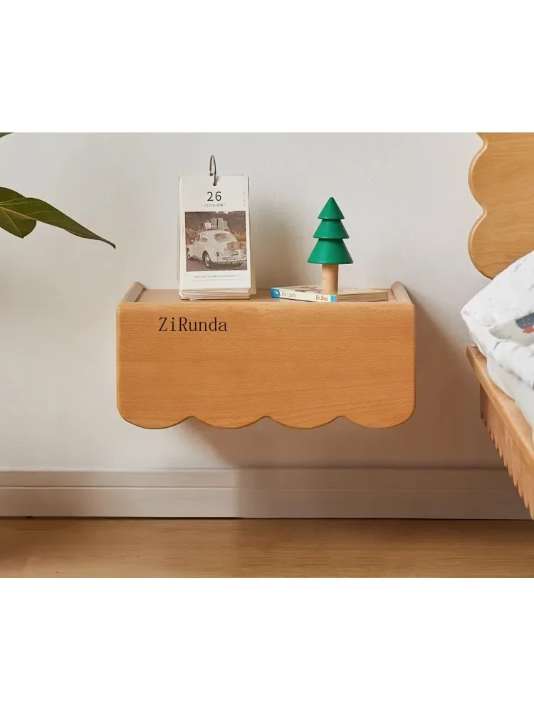 *All Solid Wood Children's Bedside Table Simple Modern Storage Cabinet Bedroom Small Storage Cabinet