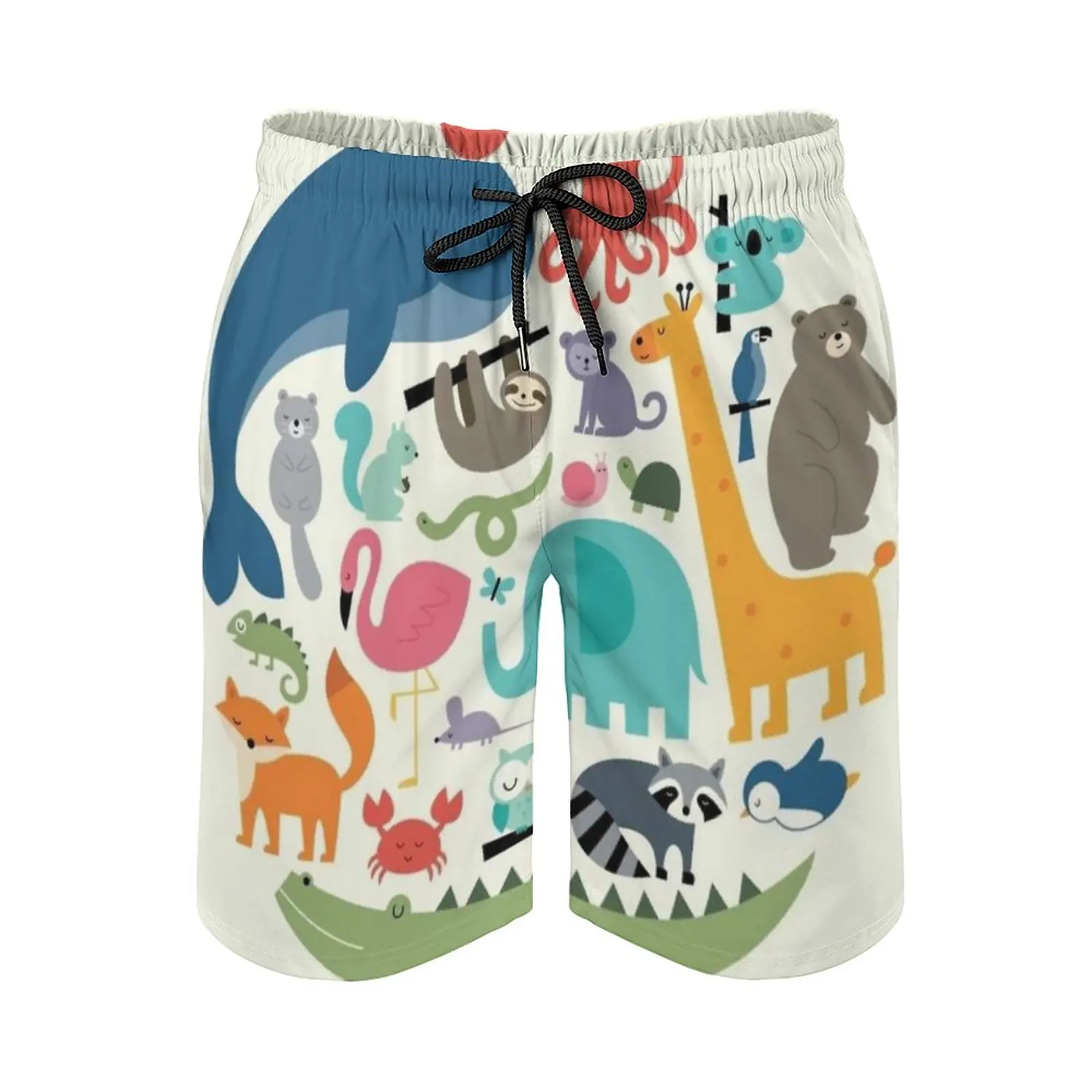 

We Are One New Mens Swim Shorts Quick Dry Beach Board Swimwear Fashion Volley Shorts Animals Respect Love Cute Rainbow Happy