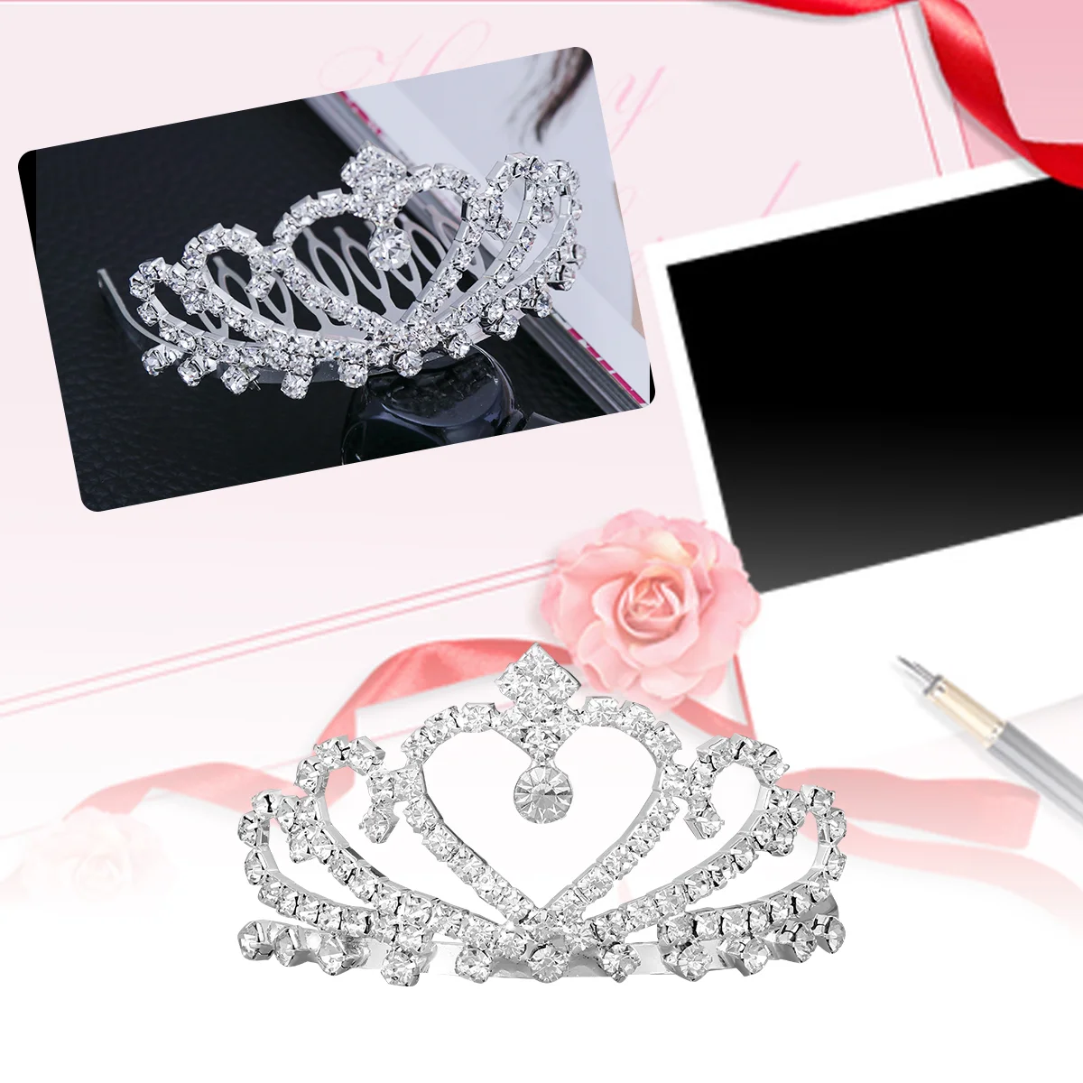 

Hair Claw Clips Crystal Gold Suits For Women Tiara Diamond Headband Crown Bridal Bridesmaid