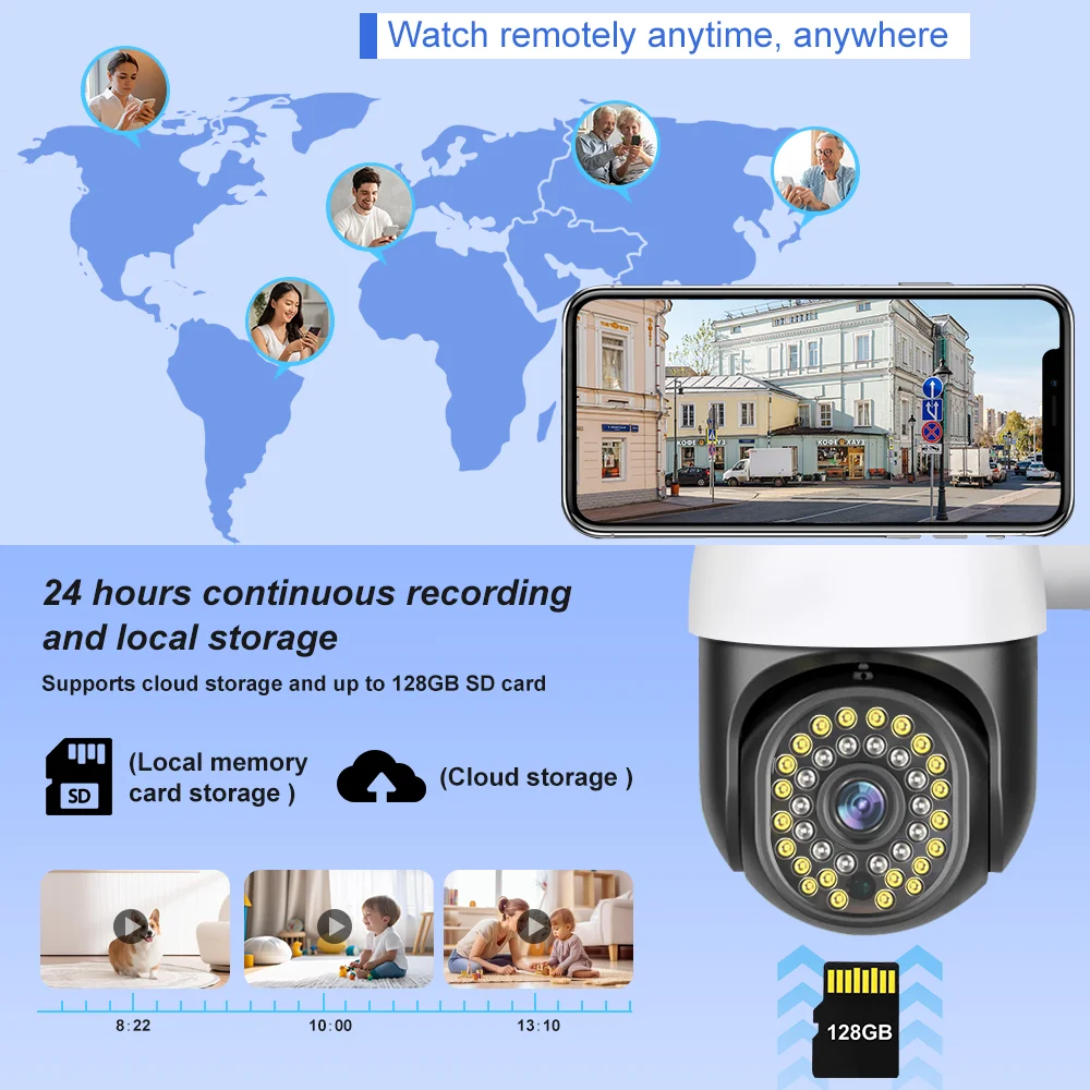Tuya Smart 10X Zoom Wifi PTZ Camera Outdoor Home Security Video Surveillance 5MP Wireless IP Cameras AI Automatic Human Tracking 6