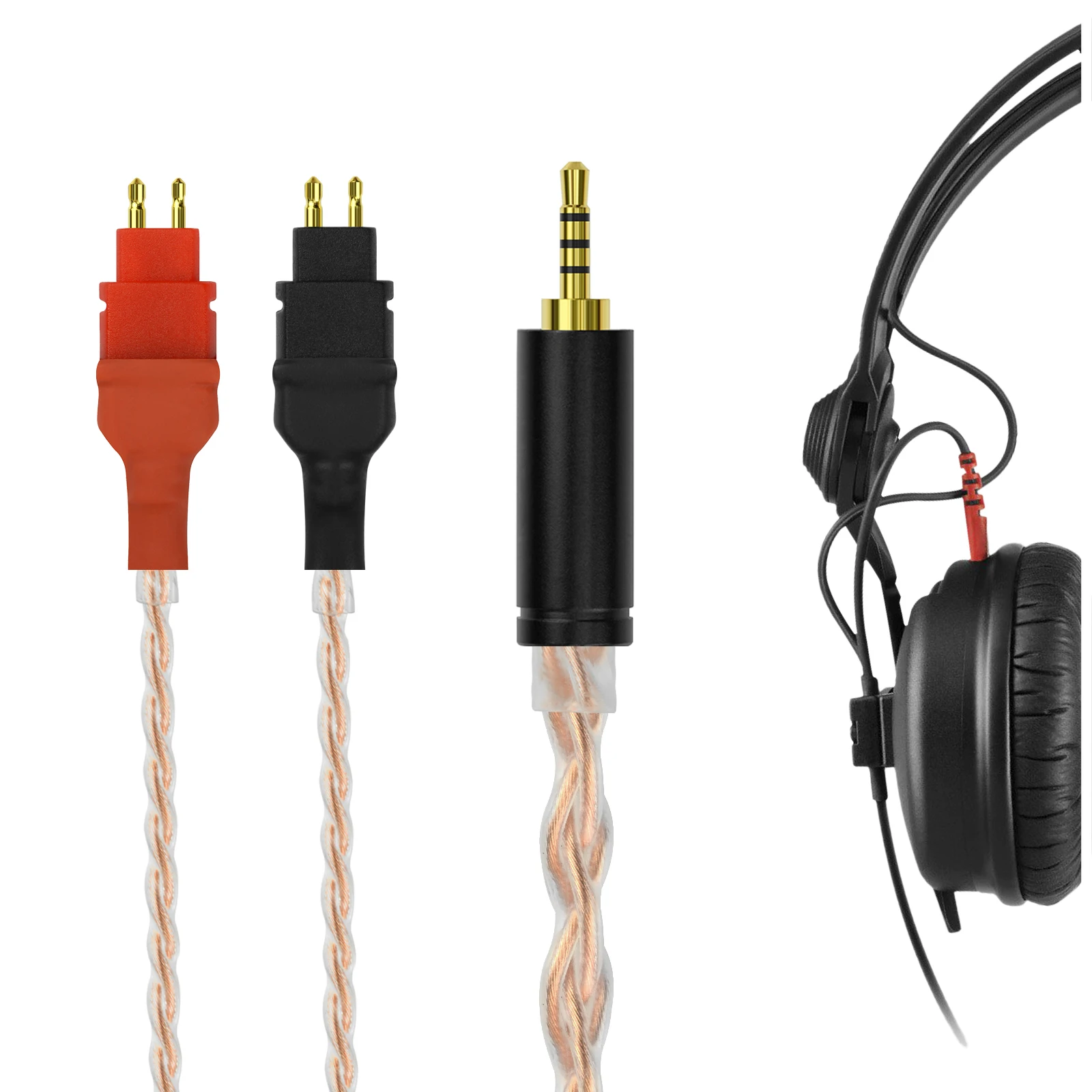 

Geekria Apollo Single Crystal Copper Upgrade Audio Cable Compatible with Sennheiser HD25, HD25-1 II, HD25-C, 2.5mm Replacement
