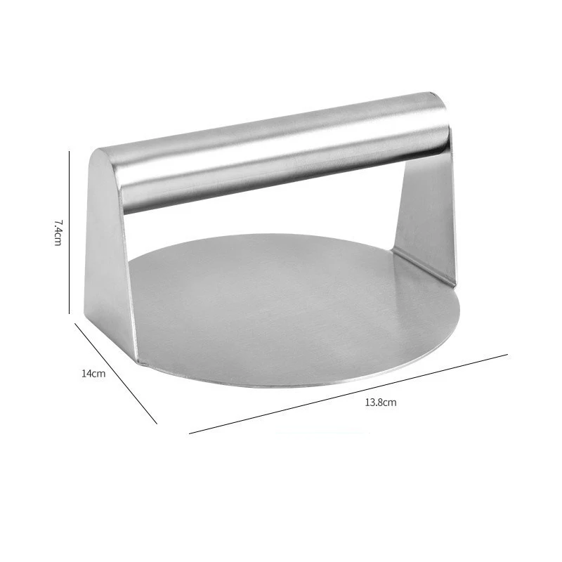 Hamburger Press Stainless Steel Smash Burger Press Patties Meat Masher Circular Meat Mold for Deli Meats Kitchen Gadgets